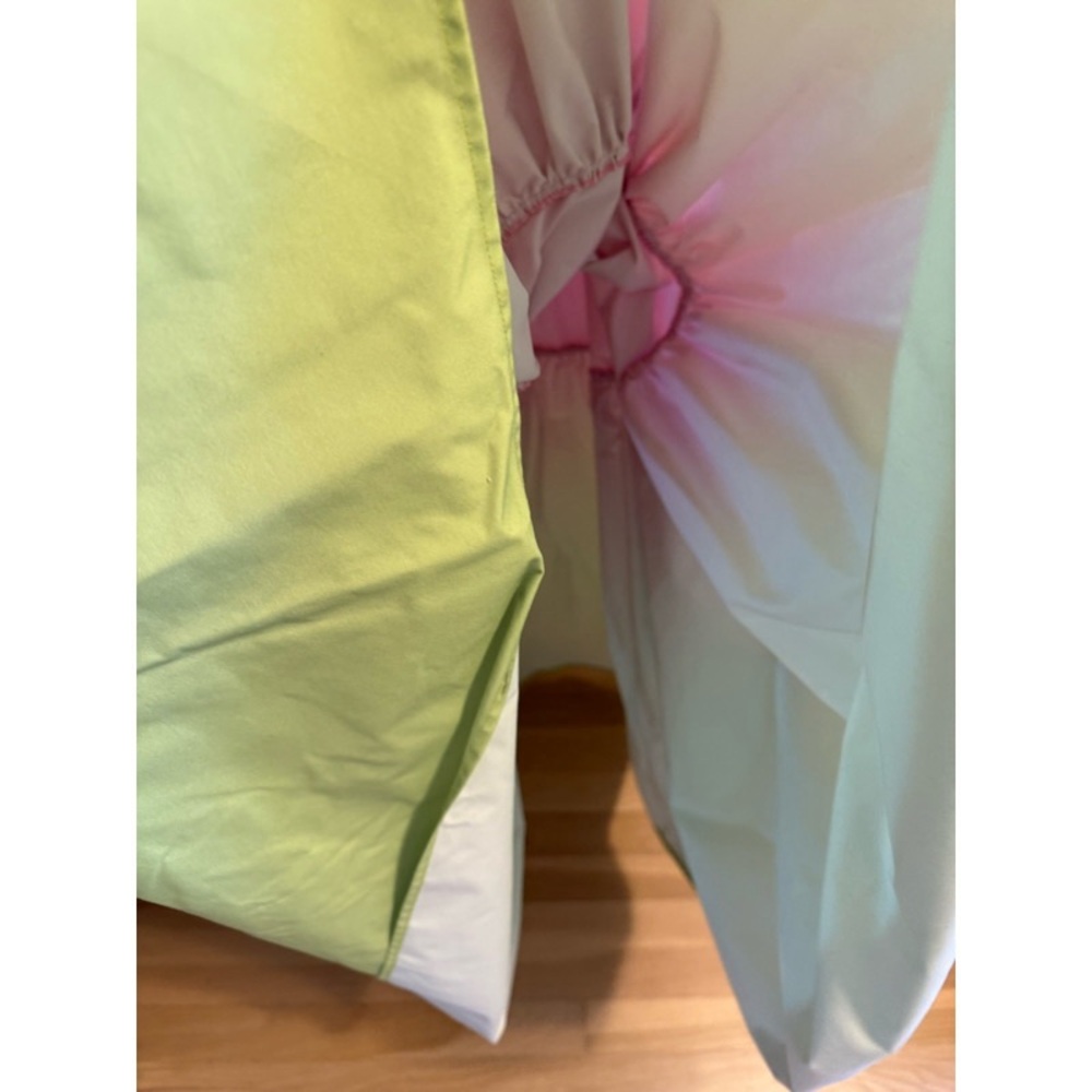 Sau Lee Nova Cut Out Pink and Green Chartreuse Ombré Maxi Gown - Picture 12 of 13